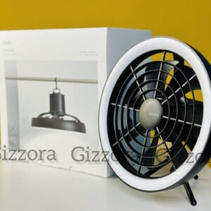 JISULIFE FA17 Rechargeable Fan with LED Light & Tripod