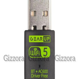 GearUP 600Mbps Dual Band WiFi + Bluetooth Adapter For Windows PC/Laptop
