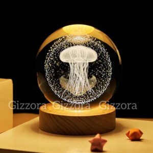 3D Crystal Ball – Jellyfish (7 Color Base)