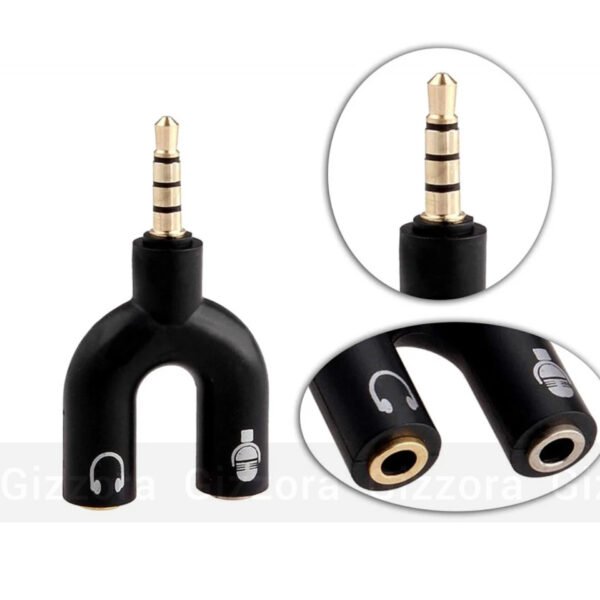 U-Shape Converter- 3.5mm Audio Splitter For Headphone and Microphone